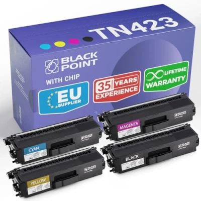 Image of BLACK POINT Premium Toner 4er Set Compatible with TN423 TN421 TN 423BK 423C 423M 423Y 421BK for Brother MFC L8690CDW L8900CDW DCP L8410CDW HL L8260CDW L8360CDW L8410CDN