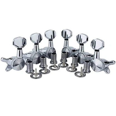 Image of 6Pcs 6L 3R+3L Guitar Locking Tuners 1:18 Lock String Tuning For Key Pegs Machine Heads Electric Guit