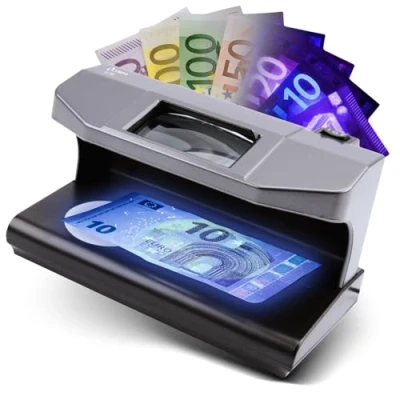 Image of OLYMPIA UV 588 Banknote Detector with Magnetic Sensor and Watermark Test 2X 3W LED
