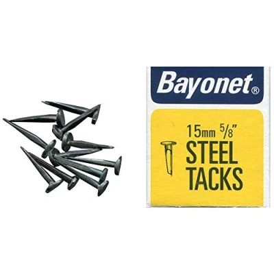 Image of Nail Tacks Blued, 15mm (50G), External Length 15mm, Material Steel, Type Round Head, Product Range Bayonet Steel Tacks, Weight 50g, Fasteners &amp; Hardware