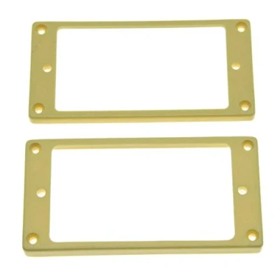Image of KAISH 2pcs Cream Humbucker Pickup Ring Flat Base Bottom Frame for Epiphone LP Guitar