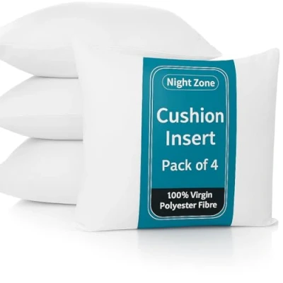 Image of NIGHTZONE 20 x Cushion Inner Pads Square Insert Fillers Pack of 4 (50 50 cm) Anti Allergy Stuffer Inserts