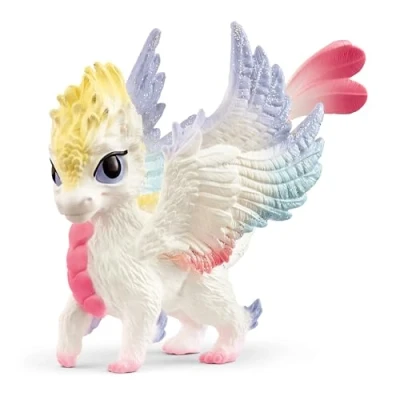 Image of schleich 70825 Rainbow Baby Dragon, from 5 years BAYALA Figurine, 10 x 8 cm