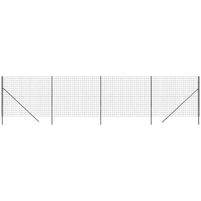 Image of vidaXL Wire Mesh Fence Anthracite 2x10 m Galvanised Steel