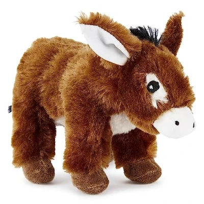 Image of Zappi Co 100% Recycled Plush Donkey Toy (21cm Length) Stuffed Soft Cuddly Eco Friendly animals Collection For New Born Child First kid