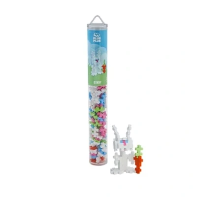 Image of Plus 9604275 Ingenious Construction Toy, Rabbit, Creative Building Blocks Tube, 100 Pieces