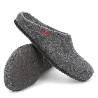 Image of MagicFelt Unisex Adult AN 709 Slippers Gray Grau (anthracit 4815) Size: 43 EU (9 UK)