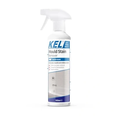 Image of KEL Mould Stain Remover Spray, Removes Mouldy Stains From Walls, Tiles, Silicone Seals &amp; More 500ml