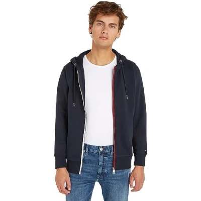 Image of Tommy Hilfiger Men&#039;s Hoodie with Zip, Blue (Desert Sky), S