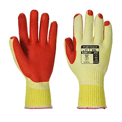 Image of Portwest Tough Grip Glove Yellow/Orange Large