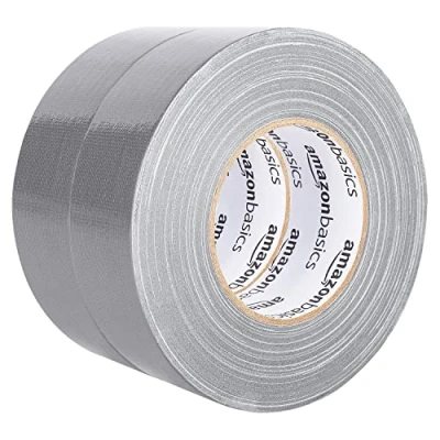 Image of Amazon Basics Gaffer Tape, 5 cm W x54.8 m, Silver, 2 Rolls