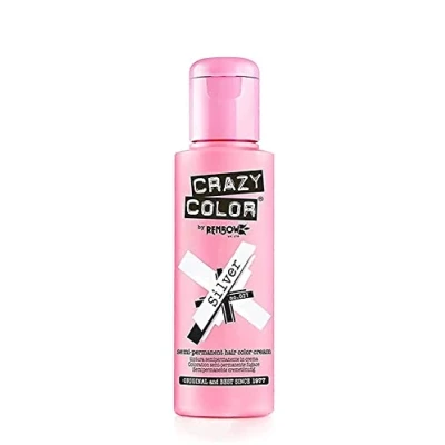 Image of Renbow Crazy Color Semi Permanent Hair Dye Silver 027 100ml