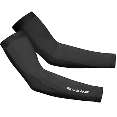 Image of GripGrab AquaRepel 2 Water Resistant Cycling Arm Warmers Thermal Winter Softshell Road Gravel Mountain Bike Sleeves Anti Slip