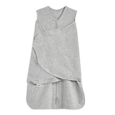 Image of HALO Baby Sleeping Bag Swaddle 1.5 TOG SleepSack 100% Cotton, Heather Grey Sack For Newborn Babies Easy Zip Access Nappy Change Wearable Blanket Grow Boys &amp; Girls, 4 6 Months