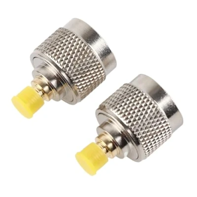 Image of 2 Pieces RF Plug Coaxial Adapter N Male to SMA Female Test Converter 0 6GHz Frequency Copper Gold Plated
