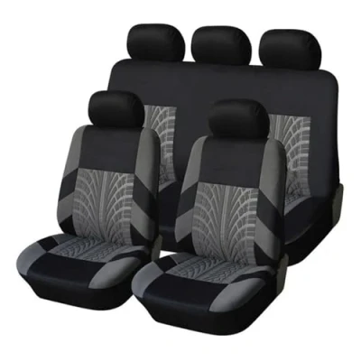 Image of VSESTCDPB For Volvo C30 C70 S40 S60 S80 S90 V40 V50 V60 XC40 XC60 XC70 XC90 Car Seat Covers Cushion Protector Cover(GREY,FULL SET)