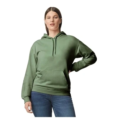 Image of Gildan Unisex Adult Softstyle Fleece Midweight Hoodie (M) (Military Green)