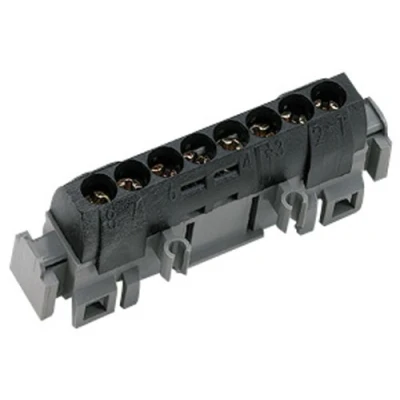 Image of Legrand 004852 Terminal Strip 25Q 8 x 16 Q Black