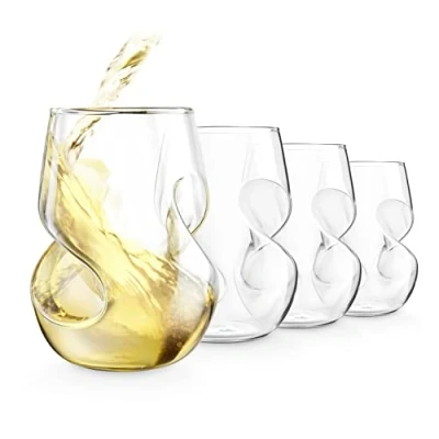 Image of Final Touch Conundrum Stemless White Wine Glasses (Set of 4) (GG5008)