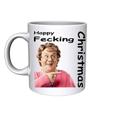 Image of SMB Novelties Mrs Browns Boys Happy Fecking Christmas Mug