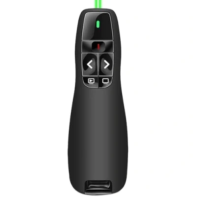 Image of Wireless Presenter Green Light, 2.4GHz PPT PowerPoint Clicker Presentation Remote Pointer Slide Advancer for Mac, Computer, Laptop