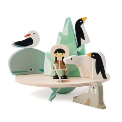 Image of Tender Leaf Toys Balancing Polar Circle Arctic Wobble Board Game