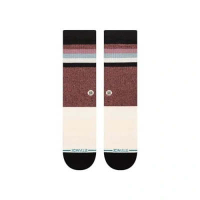 Image of Stance Dockerson Unisex Socks bordeaux/offwhite, Size: 8.5 12.5, Bordeaux/off white