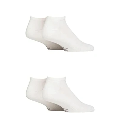 Image of Mens 4 Pair Jeep Cushioned Sports Trainer Socks White 6 11