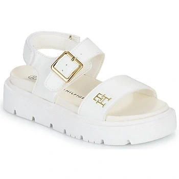 Image of Tommy Hilfiger Claire Sandals for kids, Size: 1, Milk High quality imitation leather