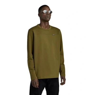 Image of G STAR RAW Men&#039;s Chest Label Tweeter, Green (dark olive D23908 D136 C744), S