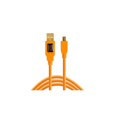 Image of Tether Tools TetherPro Cable USB 2.0 A/MiniB 5 Pin 4.6 m Orange [CU5451]