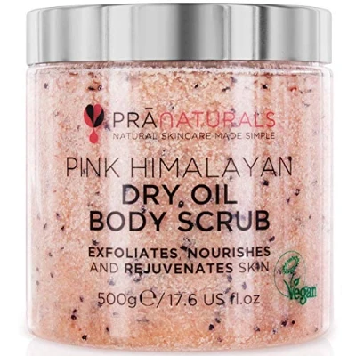 Image of PraNaturals Pink Himalayan Salt Body Scrub 500g, Naturally Rich in Nourishing Minerals &amp; Vitamins, Removes Dead Skin Cells, Rejuvenates Skin, For All Types, Delicately Scented with Natural Oils