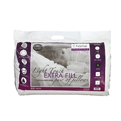 Image of Catherine Lansfield Touch Of Down Hollowfibre Fill 48x74cm Pillow Pairs White