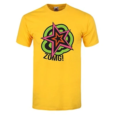 Image of Grindstore Zomg! Mens Yellow T Shirt Extra Large (42 44)