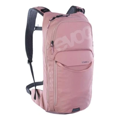 Image of EVOC STAGE 6 backpack, cycling backpack (connecting straps, Air Flow system, PFC free, light and compact, hiking ideal for mountain bikers, size One Size), powder pink