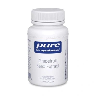 Image of Pure Encapsulations Grapefruit Seed Extract Hypoallergenic Essential Oil Supplement 120 Capsules