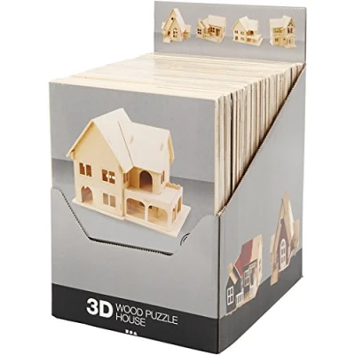 Image of 57878 3D Wooden House Kit CDU 24pcs