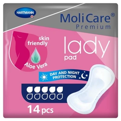 Image of MoliCare Premium Lady Pants, Discreet Usage for Bladder Weakness Specially Women, Aloe Vera, 5 Drops, Size M, Pack of 8 (Packaging may Vary)
