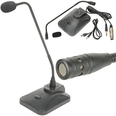 Image of Loops Heavy Duty Unidirectional Paging Microphone Wall Mount Tannoy Gooseneck Chime