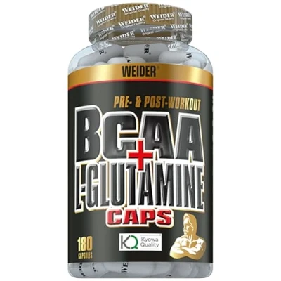 Image of Weider BCAA + Glutamine, Recovery, Strength, Endurance, 180 Capsules