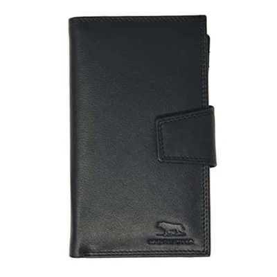 Image of MORUCHA Clutch Wallet for Women Genuine Leather RFID Blocking High Capacity Cardholder M95 (Black)