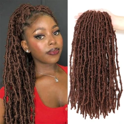 Image of Butterfly Locs Crochet Hair Extensions for Black Women Faux Soft Braids Braidng (#30, 18Inch(Pack of 8))