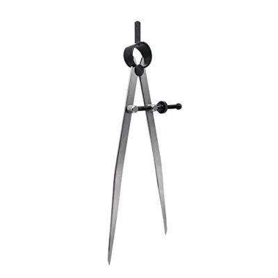 Image of ZLKSKER 8 Inch Adjustable Lockable Steel Wing Divider, Leather Compass for Woodworking &amp; Craft, Marking Scribe Tool