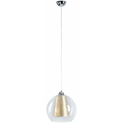 Image of Kula Dome Pendant Ceiling Light Gold, 30cm, 1x E27