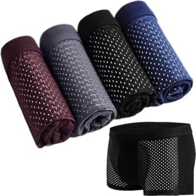 Image of INSTR Boxhero Bamboo Fiber Boxer Briefs, 4pcs Set, XL, Unisex, Breathable, Hand Wash Only