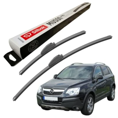 Image of Silbak Windscreen Wipers, for VAUXHALL ANTARA (05/2006 12/2017) Wiper Blades, 600mm/400mm