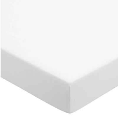 Image of Helena Springfield Plain Dye Percale 50/50 Fitted Sheet, Super King, Polycotton, White