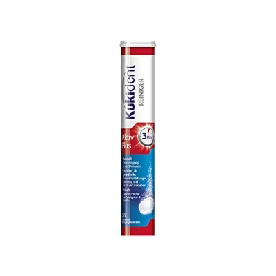 Image of Kukident Active Plus Cleaning Tablets Tabs for Dentures, Dentures &amp; Teeth 1 x 33