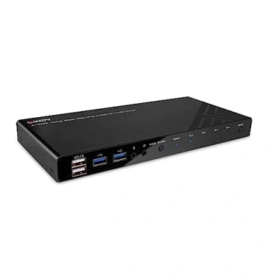 Image of Lindy 4 Port HDMI 4K60, USB 3.0 &amp; Audio KVM Switch
