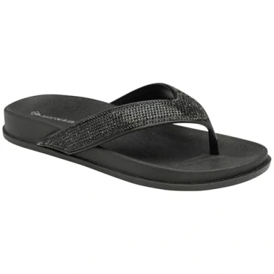 Image of DUNLOP Women FLIP Flops Sandals Ladies Toe Post Open Beach Summer Shoes Comfy Slipper Sliders (UK 4/EU 37, Black)
